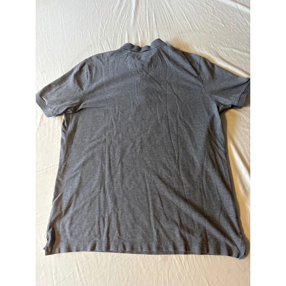 Banana Republic‎ Polo Shirt Mens XL Gray Elephant Logo Pique Knit